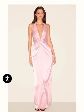Satin Halter-neck Gown- NWT
